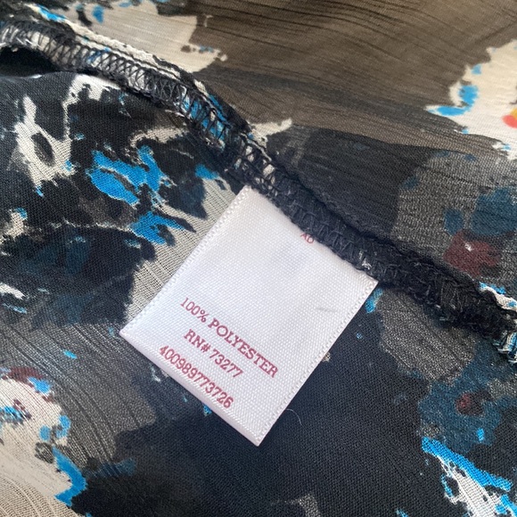 SO Womens XL Floral Sheer Cardigan. Open Front. Super cute: Batwing. Black with - Picture 10 of 10